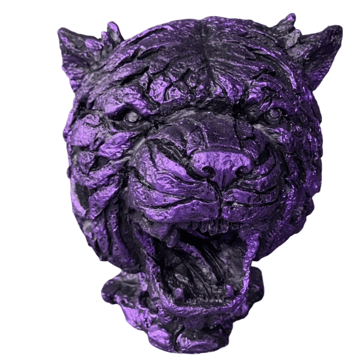 Roaring Tiger Head Statue, Fierce Tiger Sculpture, Tiger Head Bust Statue, Tiger Head Statue, Wild Tiger Head Statue, Tiger Face Statue