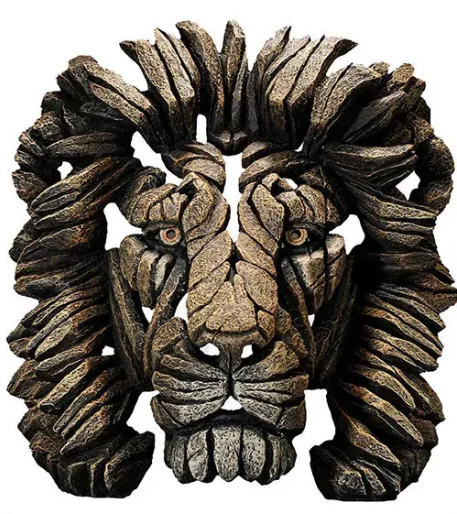 Handcrafted Lion Head Sculpture, Lion Head Sculpture, Jungle King Lion Sculpture, Hand Painted Lion Head Sculpture, Handmade Lion Sculpture