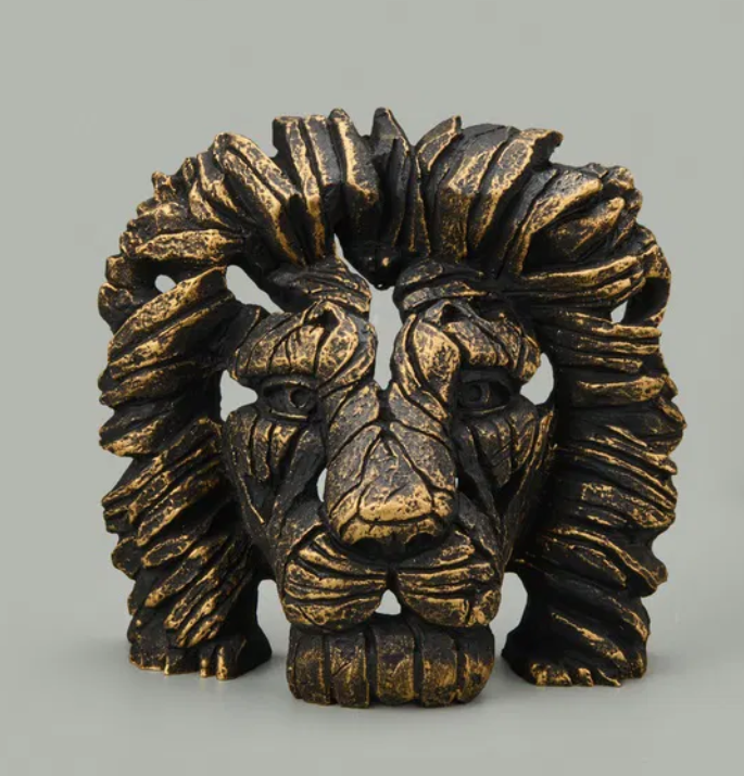 Handcrafted Lion Head Sculpture, Lion Head Sculpture, Jungle King Lion Sculpture, Hand Painted Lion Head Sculpture, Handmade Lion Sculpture