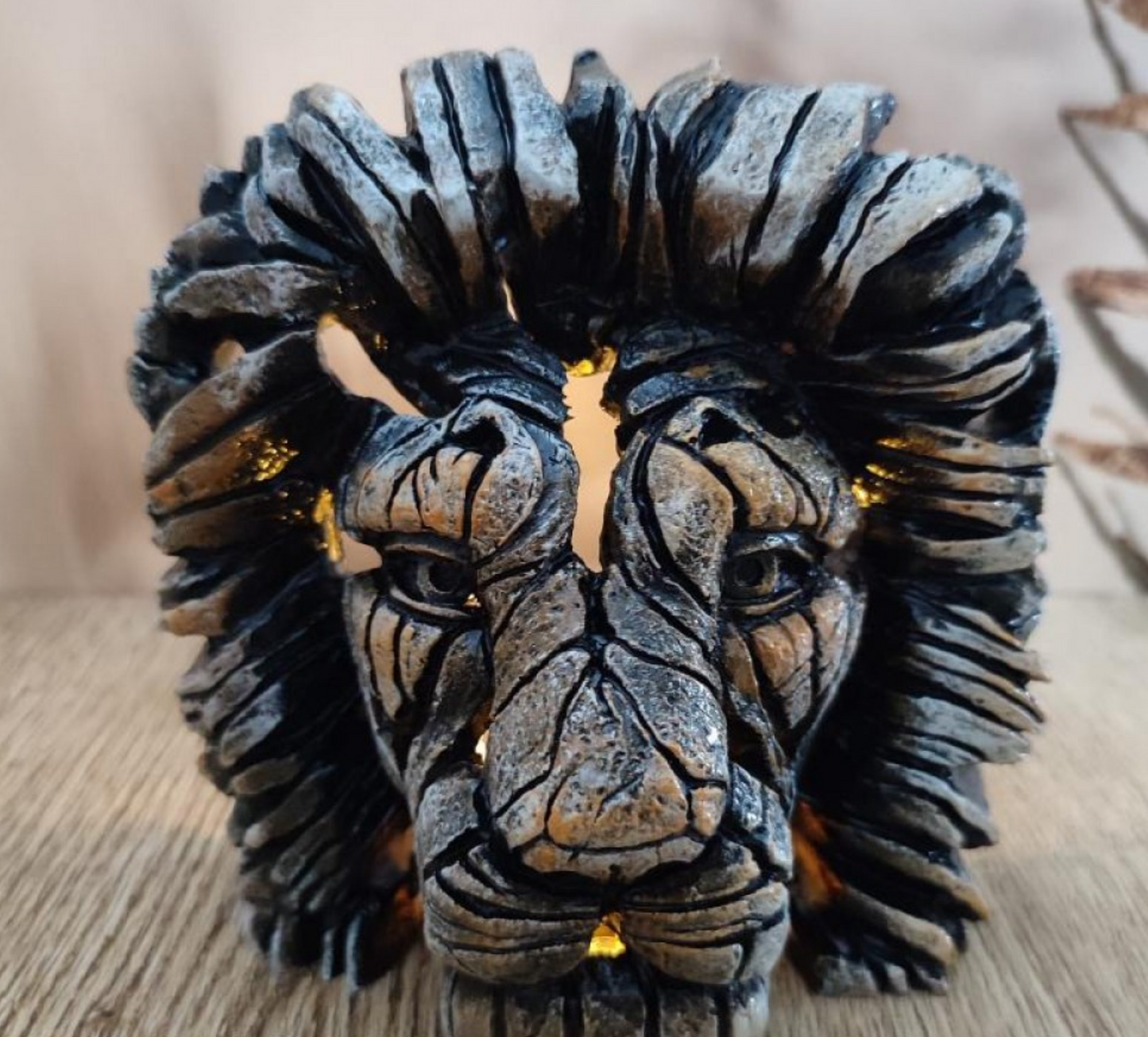 Handcrafted Lion Head Sculpture, Lion Head Sculpture, Jungle King Lion Sculpture, Hand Painted Lion Head Sculpture, Handmade Lion Sculpture