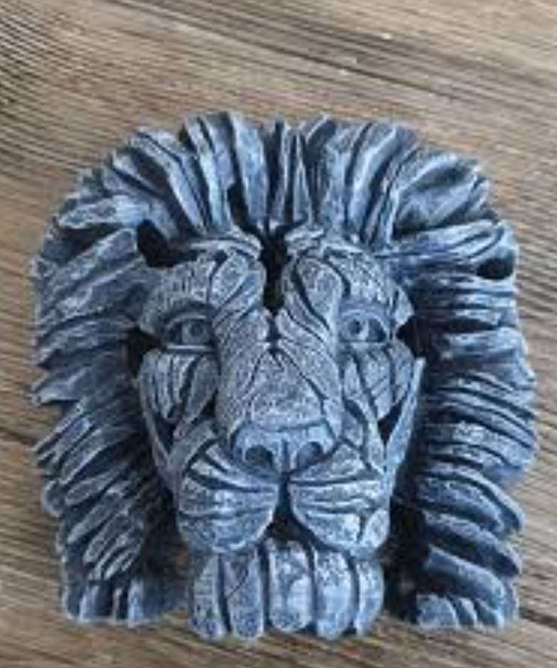 Handcrafted Lion Head Sculpture, Lion Head Sculpture, Jungle King Lion Sculpture, Hand Painted Lion Head Sculpture, Handmade Lion Sculpture