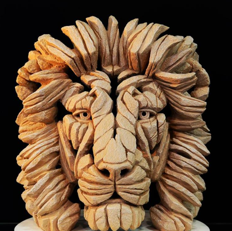 Handcrafted Lion Head Sculpture, Lion Head Sculpture, Jungle King Lion Sculpture, Hand Painted Lion Head Sculpture, Handmade Lion Sculpture