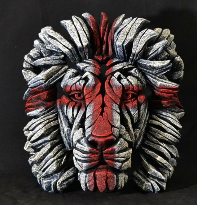 Handcrafted Lion Head Sculpture, Lion Head Sculpture, Jungle King Lion Sculpture, Hand Painted Lion Head Sculpture, Handmade Lion Sculpture