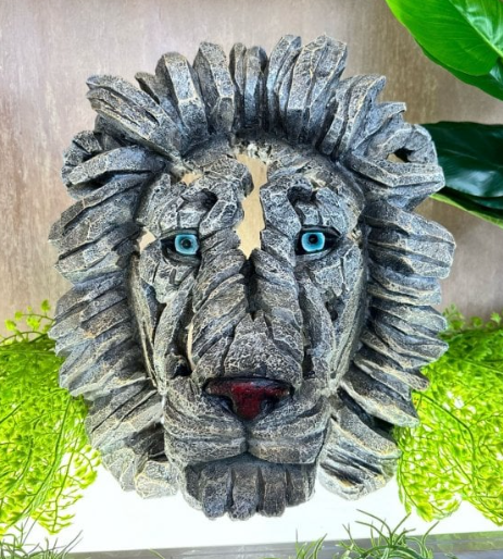 Handcrafted Lion Head Sculpture, Lion Head Sculpture, Jungle King Lion Sculpture, Hand Painted Lion Head Sculpture, Handmade Lion Sculpture
