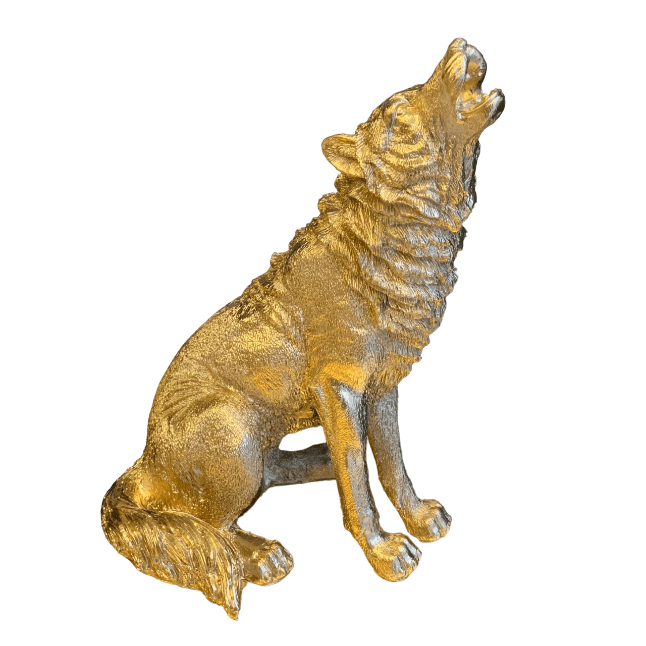 Majestic Howling Wolf Statue, Elegant Wolf Sculpture, Howling Wolf Figurine Decor, Animal Themed Wolf Figurine, Wolf Figure Home Decor