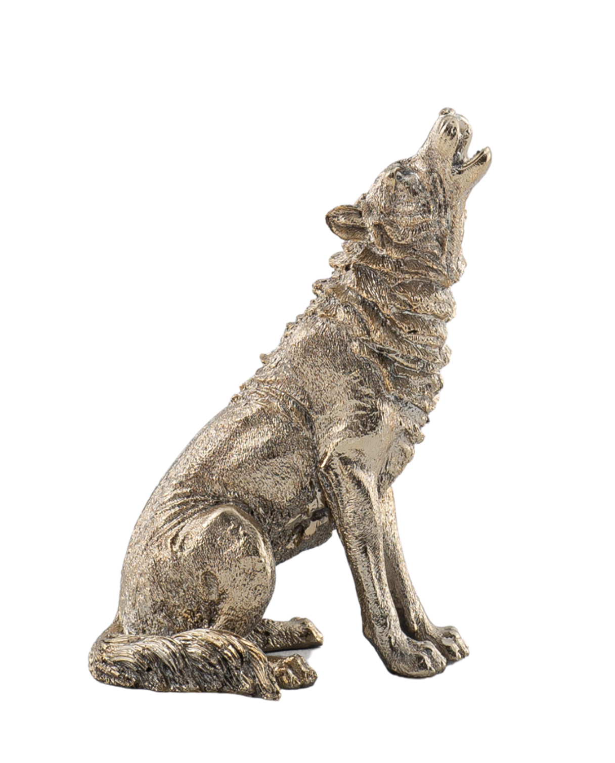 Majestic Howling Wolf Statue, Elegant Wolf Sculpture, Howling Wolf Figurine Decor, Animal Themed Wolf Figurine, Wolf Figure Home Decor