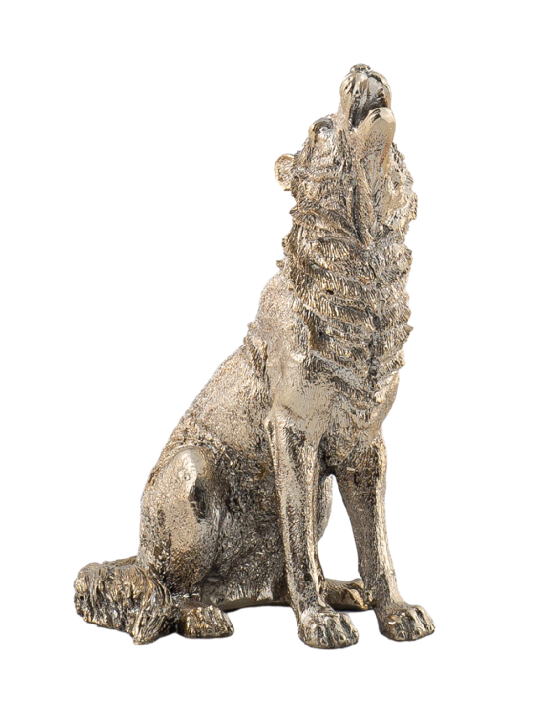 Majestic Howling Wolf Statue, Elegant Wolf Sculpture, Howling Wolf Figurine Decor, Animal Themed Wolf Figurine, Wolf Figure Home Decor