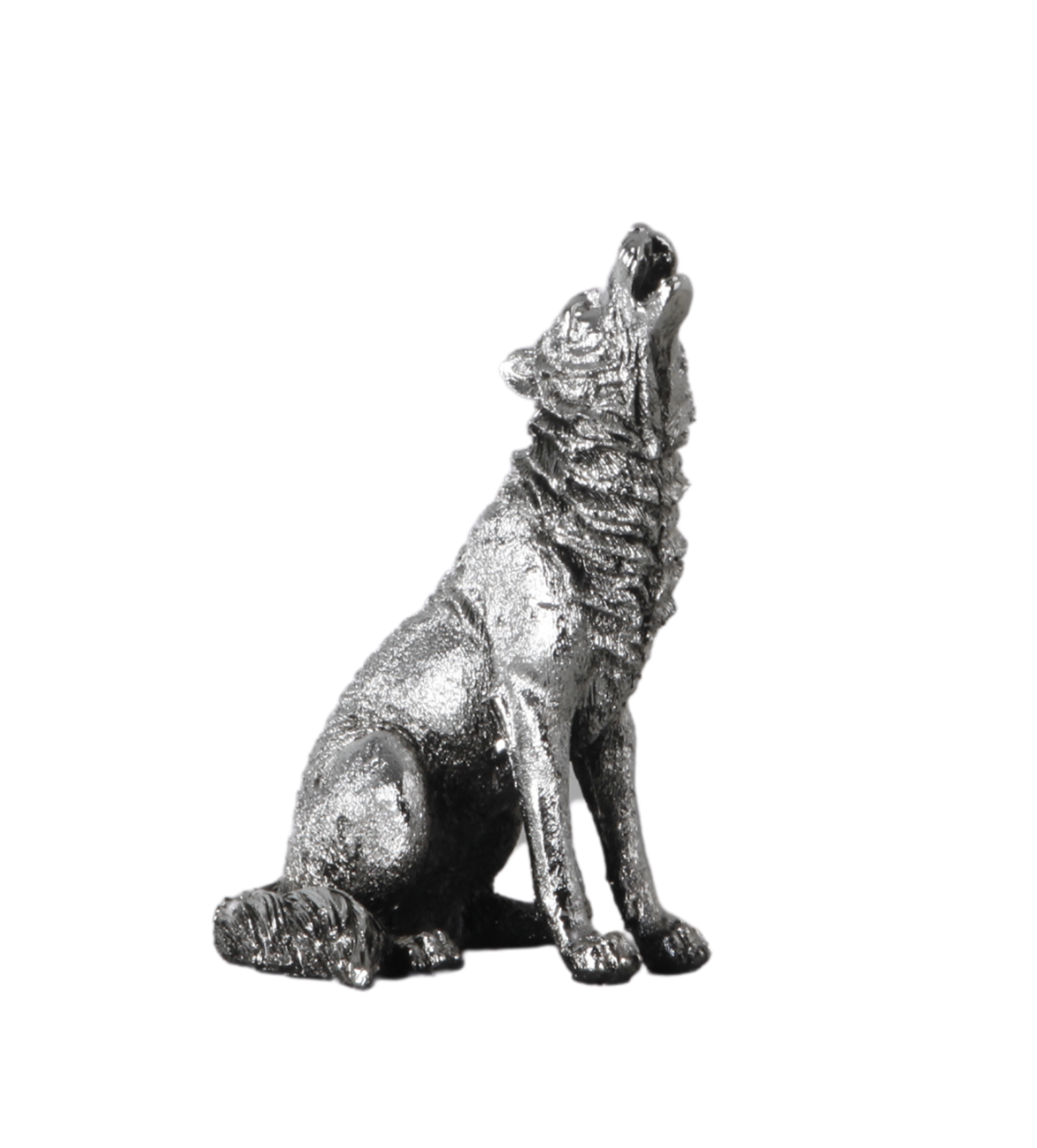 Majestic Howling Wolf Statue, Elegant Wolf Sculpture, Howling Wolf Figurine Decor, Animal Themed Wolf Figurine, Wolf Figure Home Decor