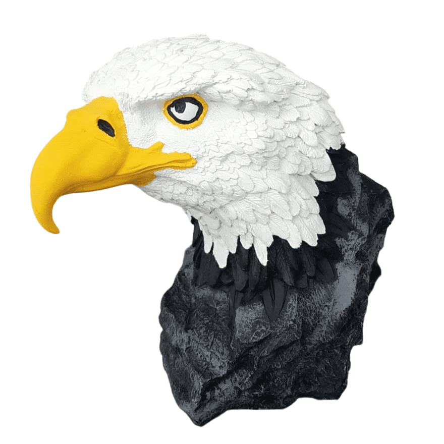 Handmade Bald Eagle Head Bust Statue, Eagle Head Sculpture, Realistic Eagle Head Statue, Majestic Bald Eagle Bust, Eagle Head Bust Decor