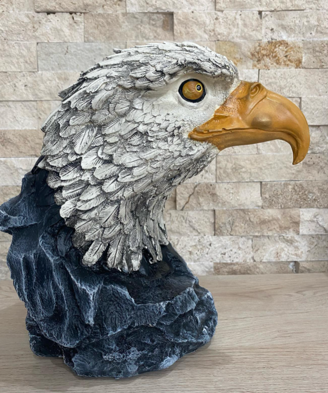 Handmade Bald Eagle Head Bust Statue, Eagle Head Sculpture, Realistic Eagle Head Statue, Majestic Bald Eagle Bust, Eagle Head Bust Decor