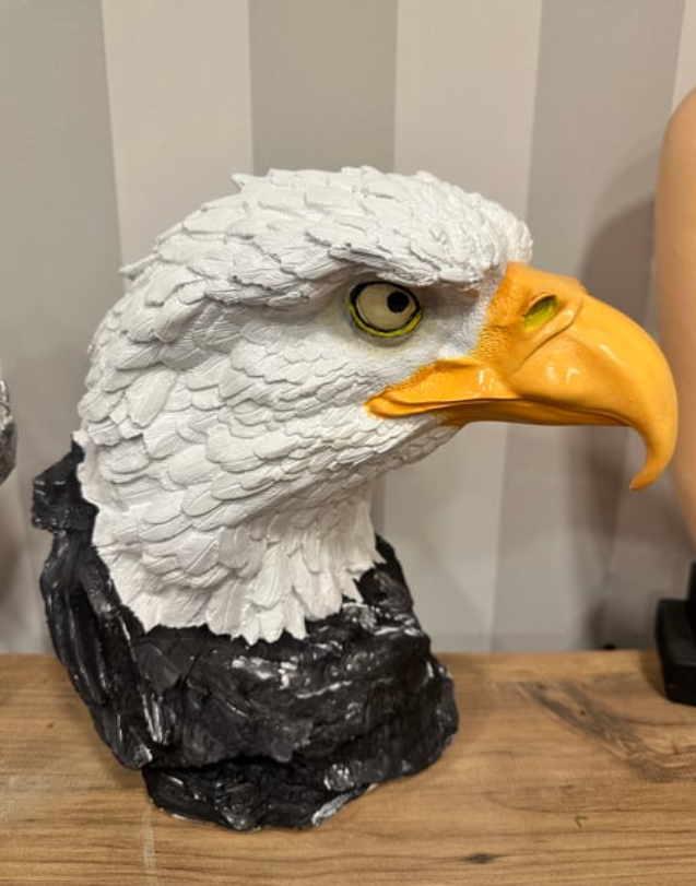 Handmade Bald Eagle Head Bust Statue, Eagle Head Sculpture, Realistic Eagle Head Statue, Majestic Bald Eagle Bust, Eagle Head Bust Decor