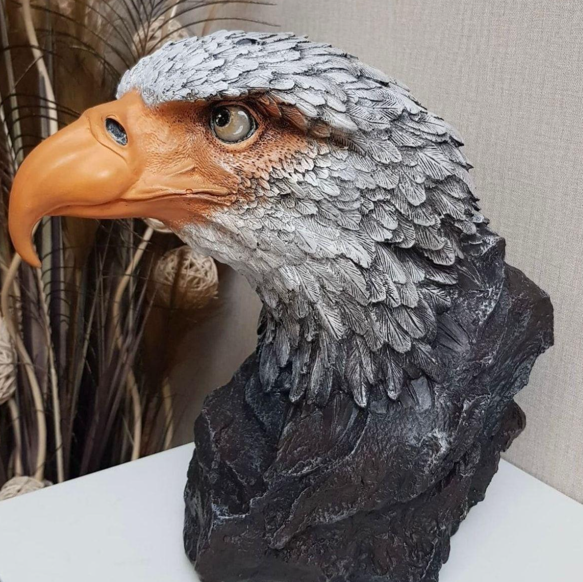 Handmade Bald Eagle Head Bust Statue, Eagle Head Sculpture, Realistic Eagle Head Statue, Majestic Bald Eagle Bust, Eagle Head Bust Decor