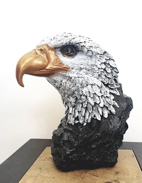 Handmade Bald Eagle Head Bust Statue, Eagle Head Sculpture, Realistic Eagle Head Statue, Majestic Bald Eagle Bust, Eagle Head Bust Decor