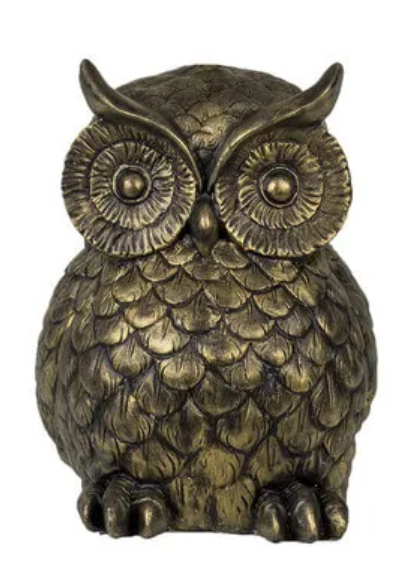 Hand Painted Owl Sculpture Figurine, Owl Figurine Hand Painted Sculpture, Handmade Owl Sculpture Figurine, Unique Owl Sculpture, Owl Statue