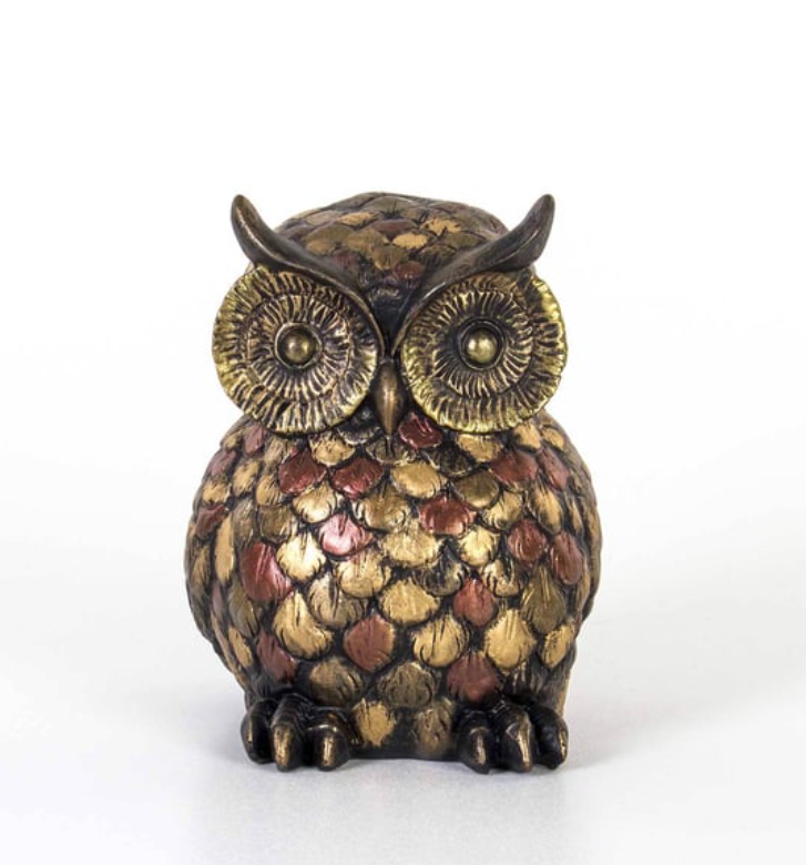 Hand Painted Owl Sculpture Figurine, Owl Figurine Hand Painted Sculpture, Handmade Owl Sculpture Figurine, Unique Owl Sculpture, Owl Statue