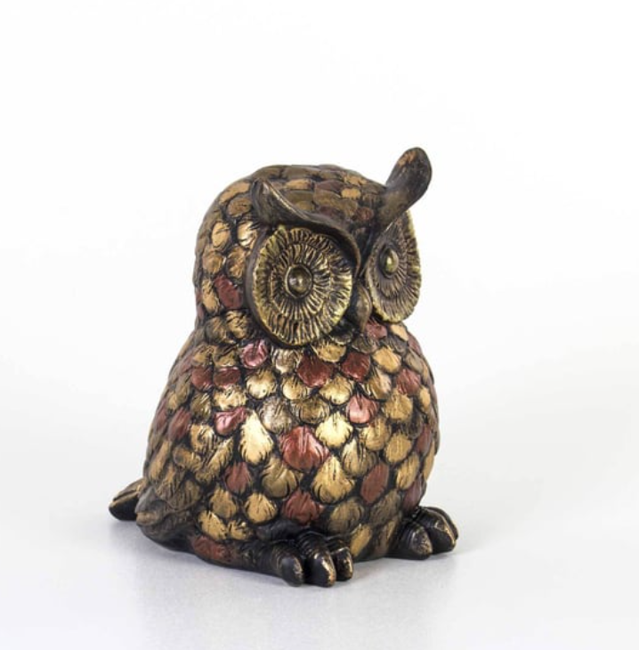 Hand Painted Owl Sculpture Figurine, Owl Figurine Hand Painted Sculpture, Handmade Owl Sculpture Figurine, Unique Owl Sculpture, Owl Statue