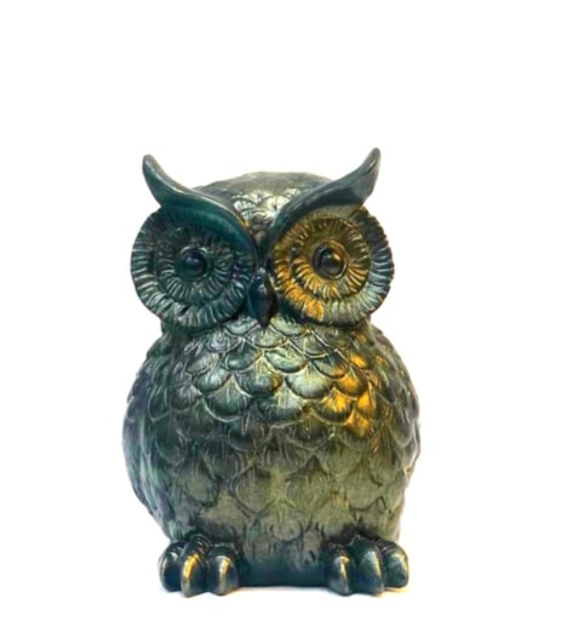 Hand Painted Owl Sculpture Figurine, Owl Figurine Hand Painted Sculpture, Handmade Owl Sculpture Figurine, Unique Owl Sculpture, Owl Statue