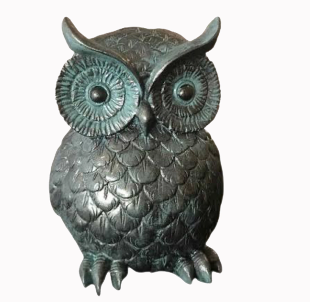 Hand Painted Owl Sculpture Figurine, Owl Figurine Hand Painted Sculpture, Handmade Owl Sculpture Figurine, Unique Owl Sculpture, Owl Statue