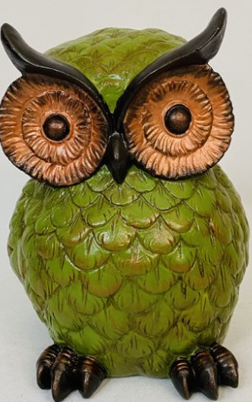 Hand Painted Owl Sculpture Figurine, Owl Figurine Hand Painted Sculpture, Handmade Owl Sculpture Figurine, Unique Owl Sculpture, Owl Statue