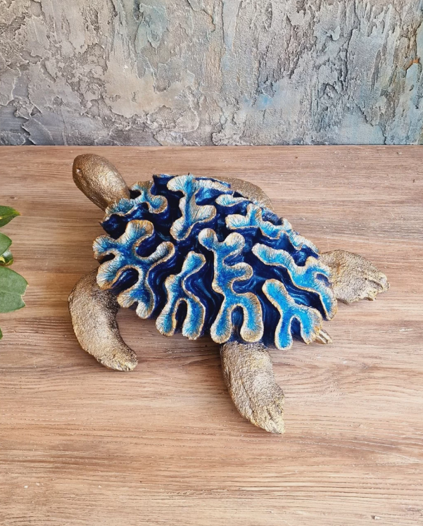 Decorative Turtle Statue, Sea Turtle Sculpture, Ocean Themed Turtle Statue, Handcrafted Turtle Statue, Artistic Turtle Statue, Turtle Decor