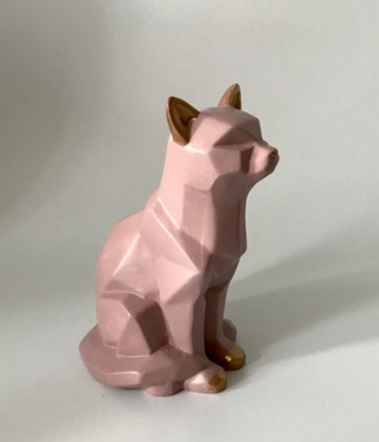 Handmade Cubic Cat Statue, Modern Geometric Decor, Handmade Geometric Cat Art, Abstract Cat Figurine, Cubic Animal Statue, Cubic Cat Decor