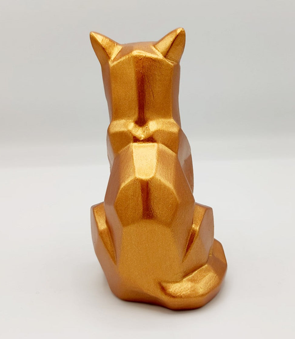 Handmade Cubic Cat Statue, Modern Geometric Decor, Handmade Geometric Cat Art, Abstract Cat Figurine, Cubic Animal Statue, Cubic Cat Decor