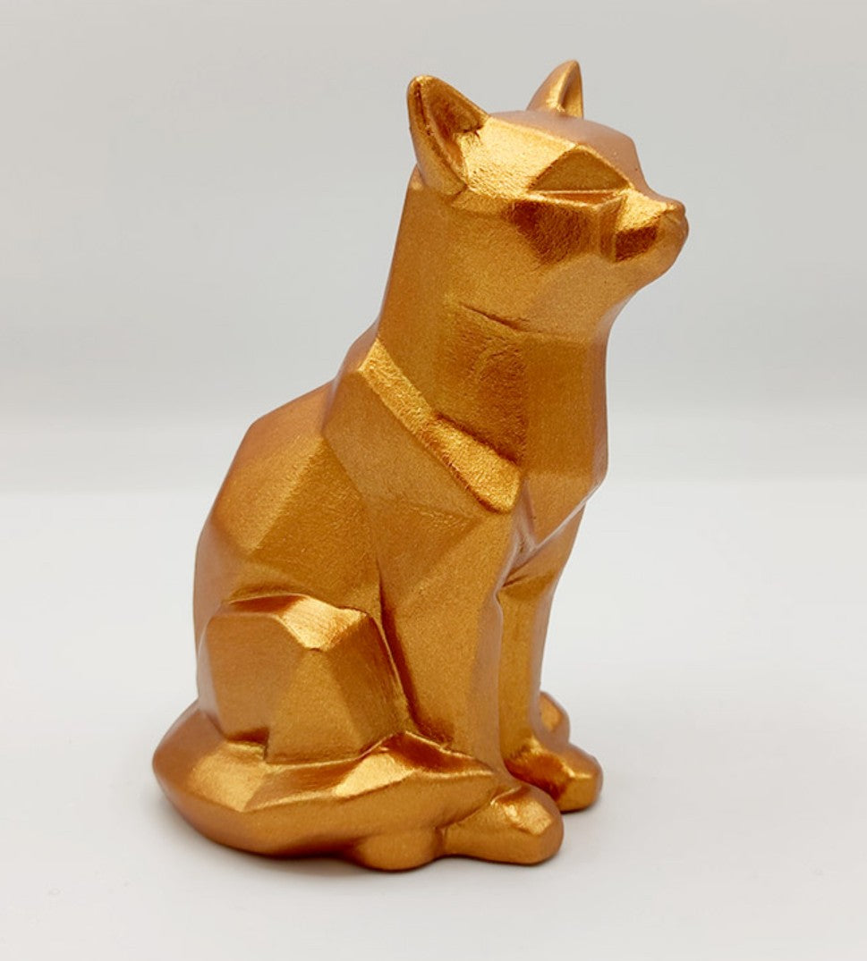 Handmade Cubic Cat Statue, Modern Geometric Decor, Handmade Geometric Cat Art, Abstract Cat Figurine, Cubic Animal Statue, Cubic Cat Decor