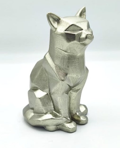 Handmade Cubic Cat Statue, Modern Geometric Decor, Handmade Geometric Cat Art, Abstract Cat Figurine, Cubic Animal Statue, Cubic Cat Decor