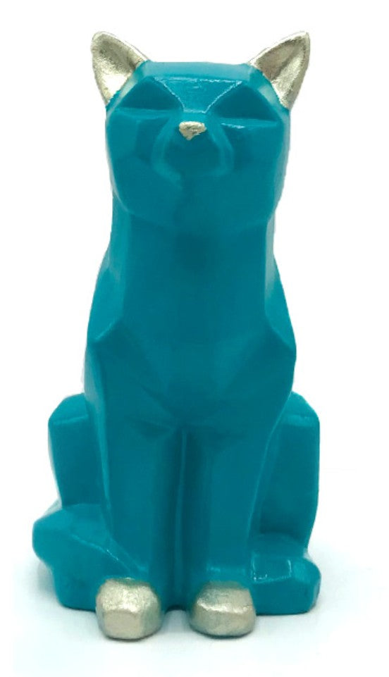 Handmade Cubic Cat Statue, Modern Geometric Decor, Handmade Geometric Cat Art, Abstract Cat Figurine, Cubic Animal Statue, Cubic Cat Decor