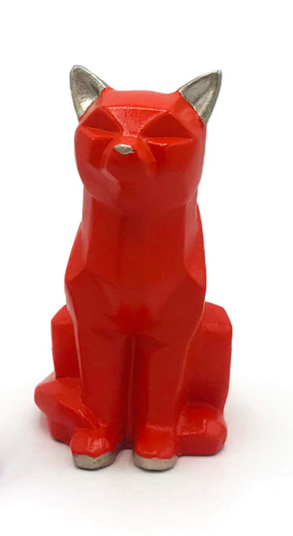 Handmade Cubic Cat Statue, Modern Geometric Decor, Handmade Geometric Cat Art, Abstract Cat Figurine, Cubic Animal Statue, Cubic Cat Decor