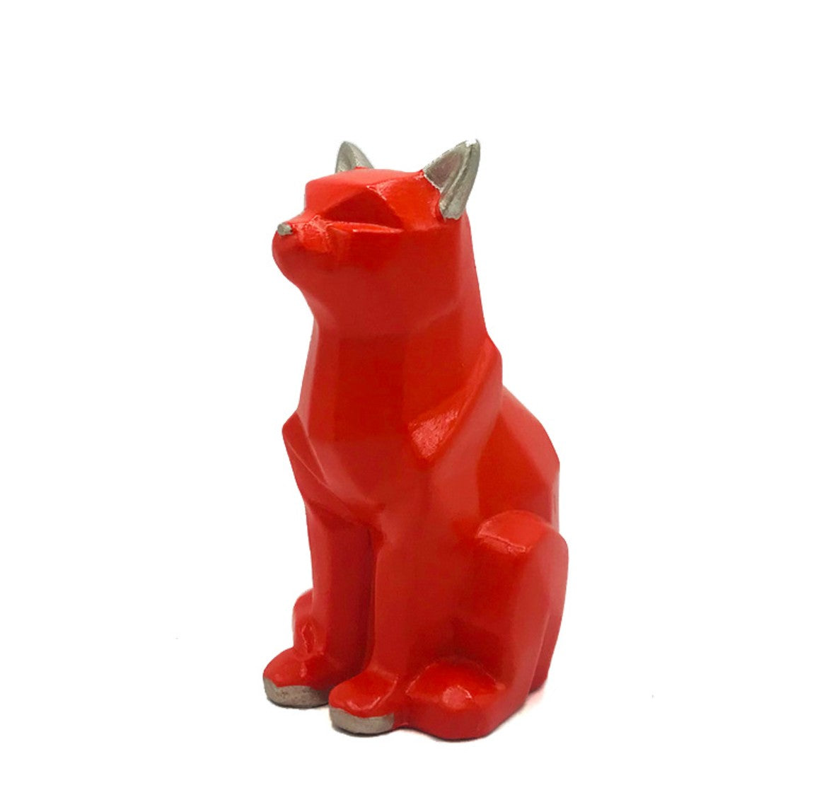 Handmade Cubic Cat Statue, Modern Geometric Decor, Handmade Geometric Cat Art, Abstract Cat Figurine, Cubic Animal Statue, Cubic Cat Decor