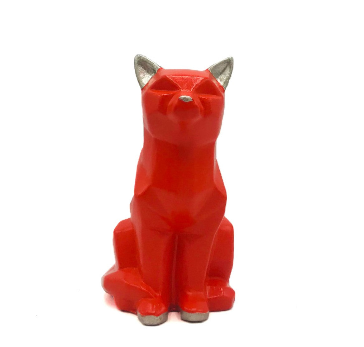 Handmade Cubic Cat Statue, Modern Geometric Decor, Handmade Geometric Cat Art, Abstract Cat Figurine, Cubic Animal Statue, Cubic Cat Decor