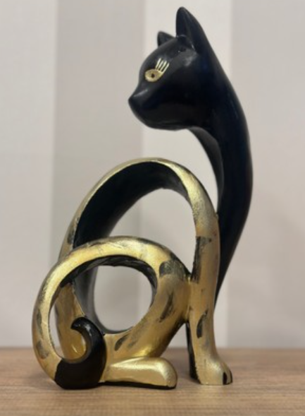 Abstract Cat Sculpture, Minimalist Cat Figurine, Geometric Cat Ornament, Cat Lover Gift, Home Accent, Geometric Cat Statue, Cat Sculpture, Cat Figurine