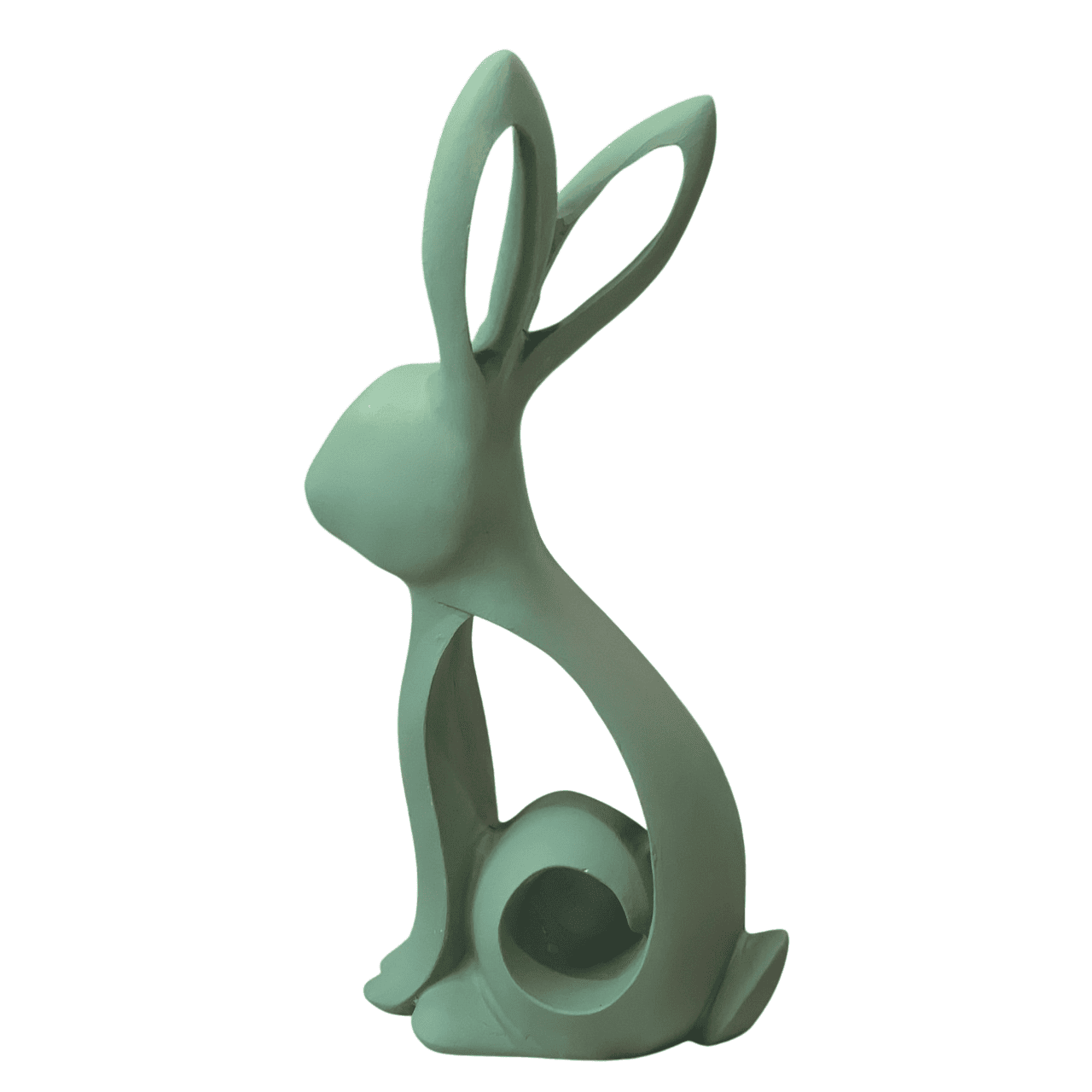 Abstrakte Hasenskulptur, Hasenfigur, Hasenskulptur, Geschenk für Tierliebhaber, Minimalistische Hasenstatue, Hasen-Polyester-Skulptur