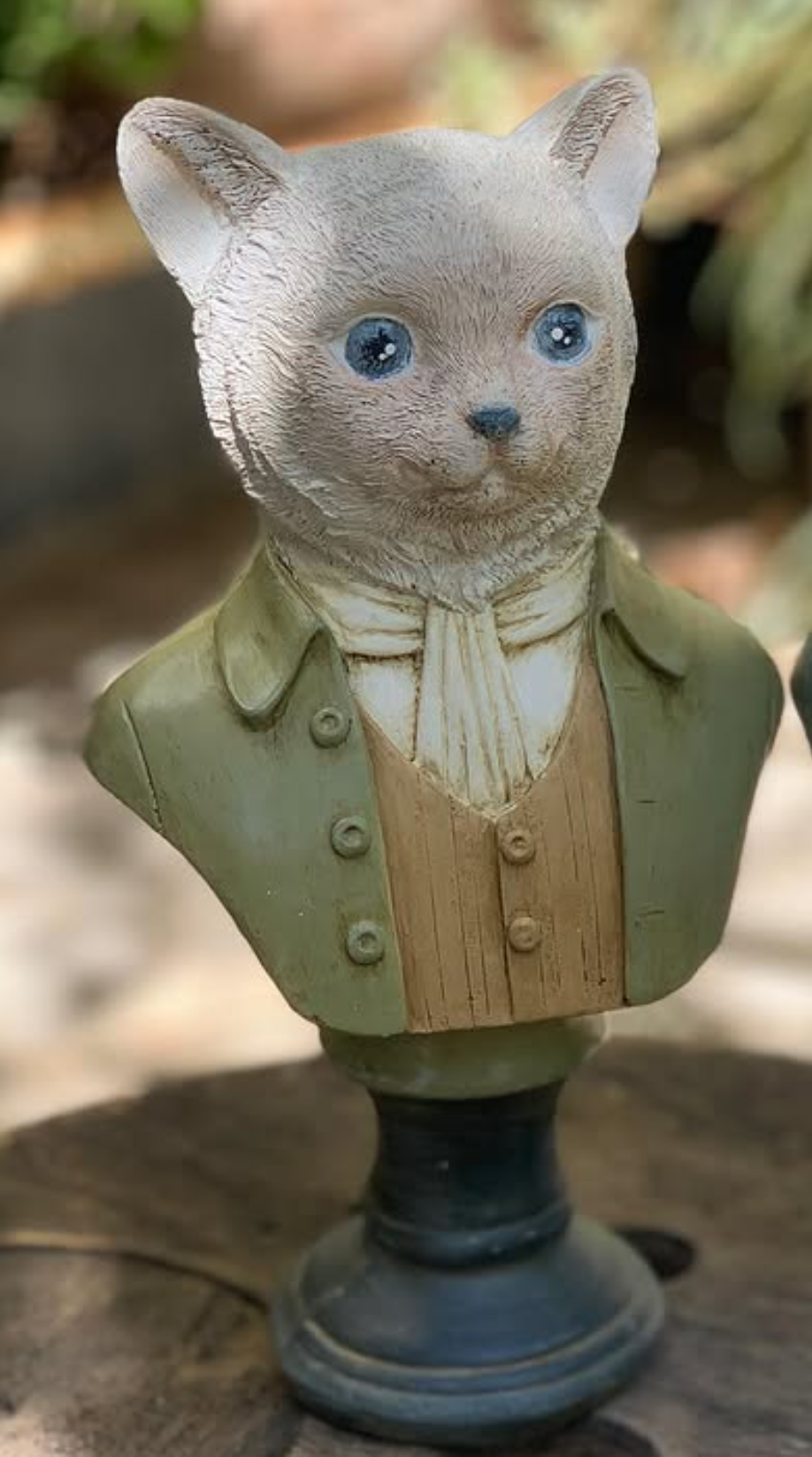 Tuxedo Katzenbüste Statue, Elegante Katzenskulptur, Elegante Katzenfigur mit Tuxedo, Gentleman Katzenbüste Statue, Tuxedo Katzenstatue, Katzenskulptur