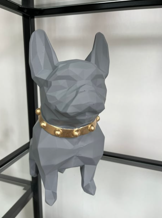Cubic Bulldog Sculpture, Cubic Bulldog Statue, Geometric Bulldog Statue, Modern French Bulldog Decor, Cubist Bulldog Statue, Bulldog Statue