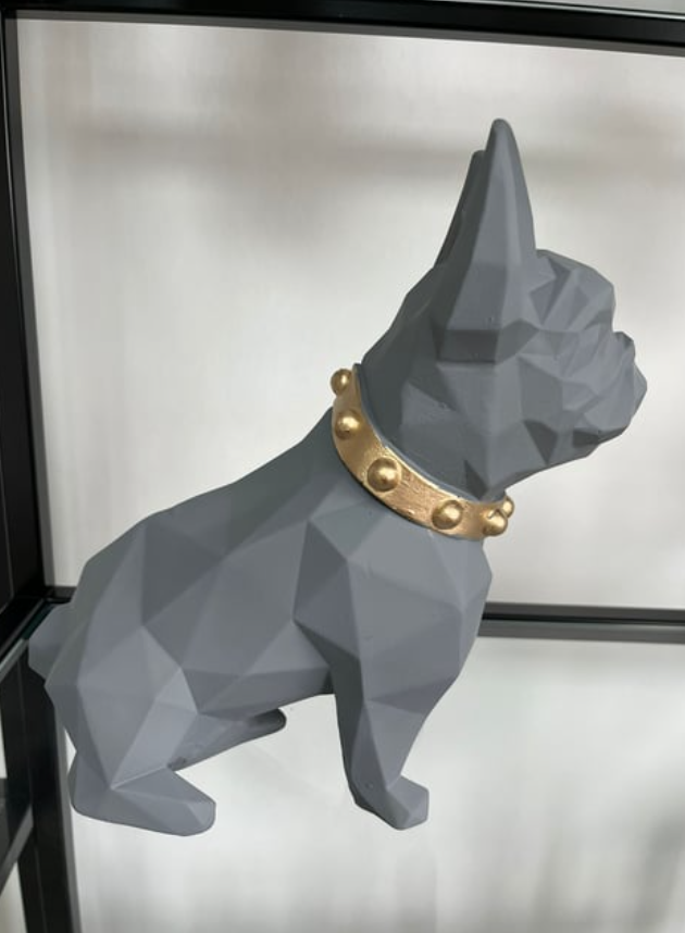 Cubic Bulldog Sculpture, Cubic Bulldog Statue, Geometric Bulldog Statue, Modern French Bulldog Decor, Cubist Bulldog Statue, Bulldog Statue