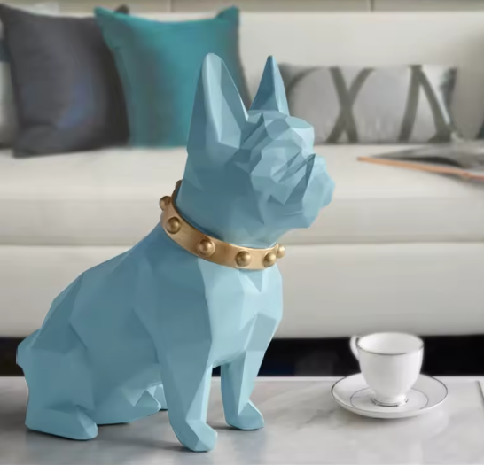 Cubic Bulldog Sculpture, Cubic Bulldog Statue, Geometric Bulldog Statue, Modern French Bulldog Decor, Cubist Bulldog Statue, Bulldog Statue