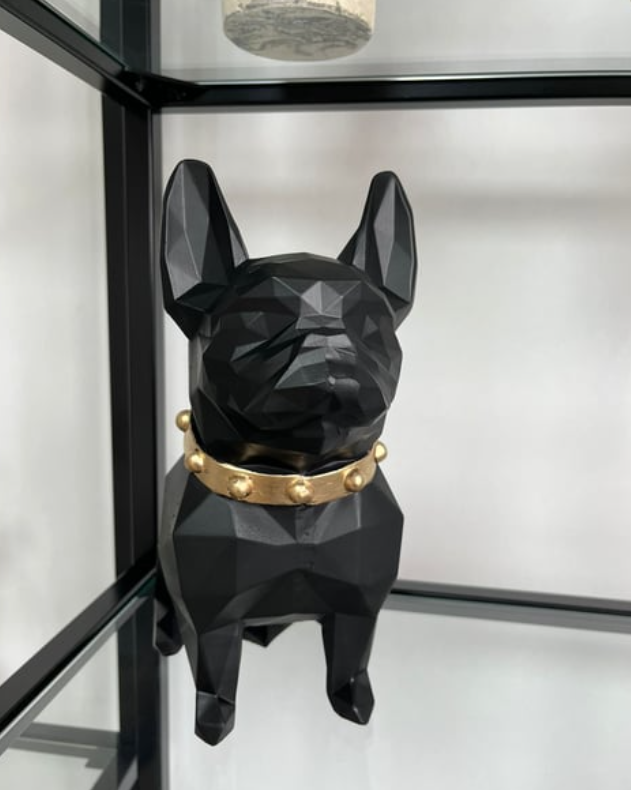 Cubic Bulldog Sculpture, Cubic Bulldog Statue, Geometric Bulldog Statue, Modern French Bulldog Decor, Cubist Bulldog Statue, Bulldog Statue
