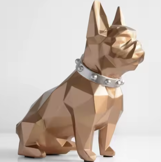 Cubic Bulldog Sculpture, Cubic Bulldog Statue, Geometric Bulldog Statue, Modern French Bulldog Decor, Cubist Bulldog Statue, Bulldog Statue