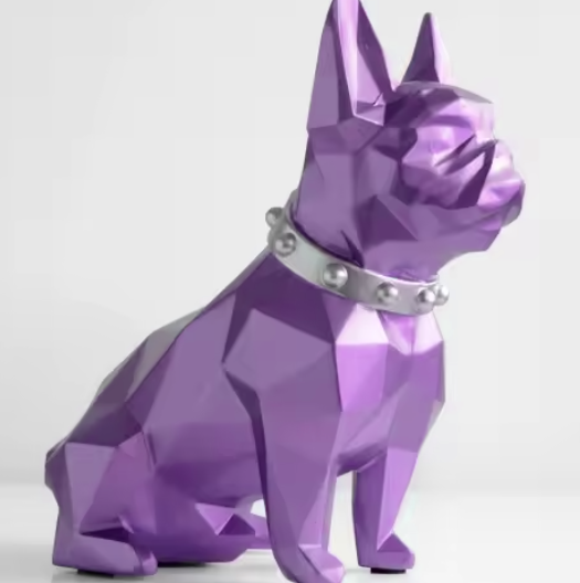 Cubic Bulldog Sculpture, Cubic Bulldog Statue, Geometric Bulldog Statue, Modern French Bulldog Decor, Cubist Bulldog Statue, Bulldog Statue