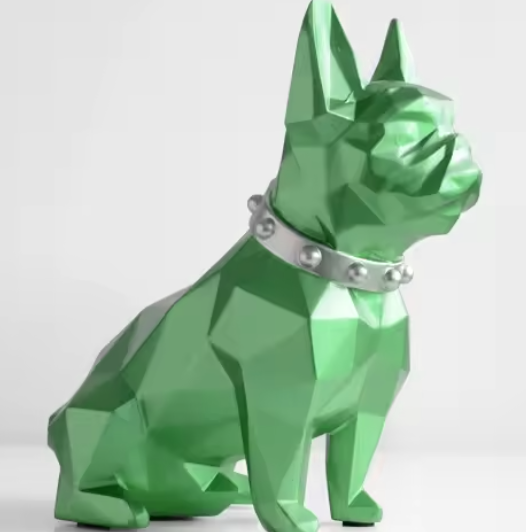 Cubic Bulldog Sculpture, Cubic Bulldog Statue, Geometric Bulldog Statue, Modern French Bulldog Decor, Cubist Bulldog Statue, Bulldog Statue