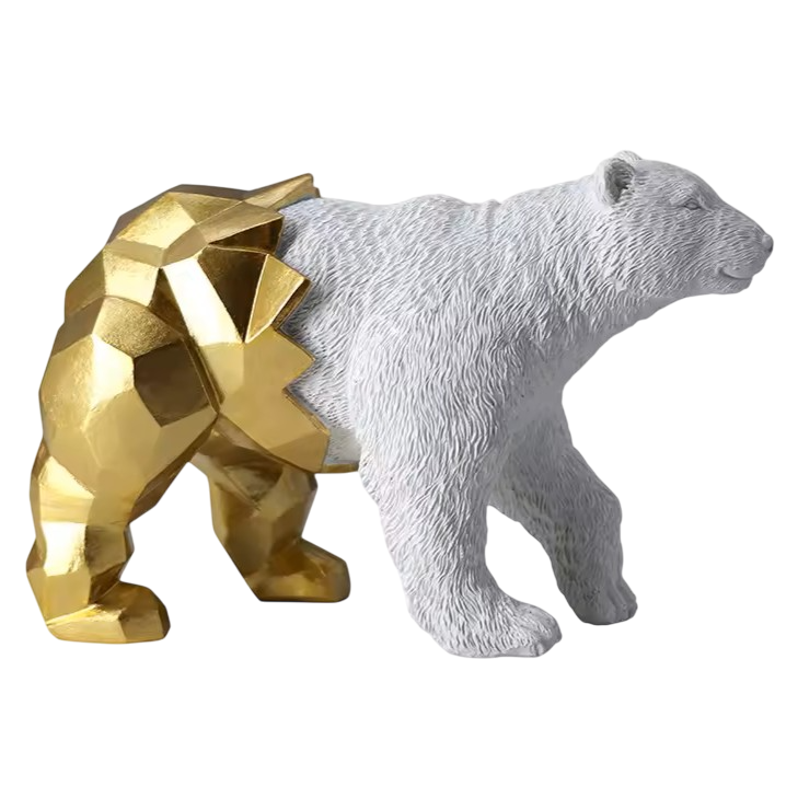 Modern Geometric Bear Statue, Cubic Bear Statue, Minimalist Cubic Bear Sculpture, Bear Sculpture, Cubic Bear Sculpture, Cubic Bear Decor
