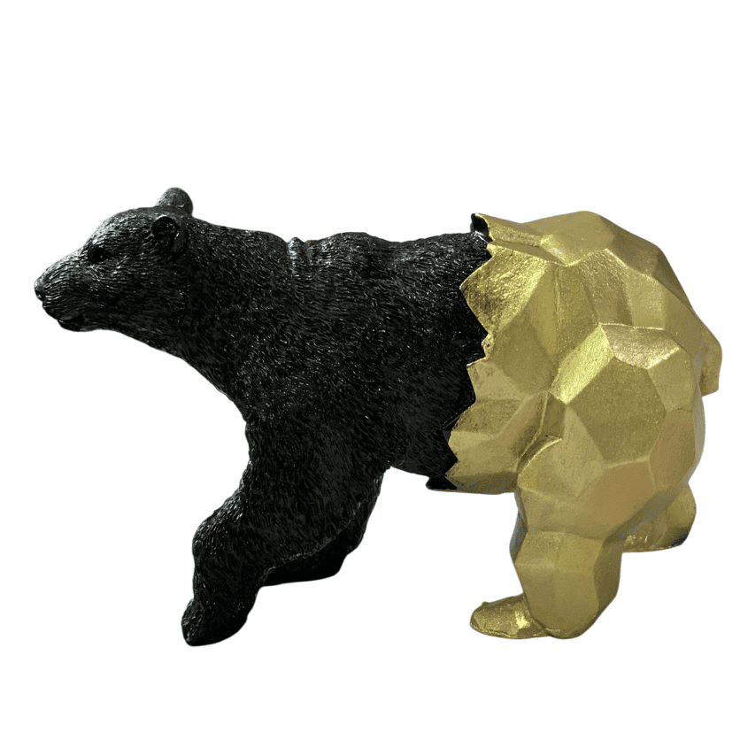 Modern Geometric Bear Statue, Cubic Bear Statue, Minimalist Cubic Bear Sculpture, Bear Sculpture, Cubic Bear Sculpture, Cubic Bear Decor