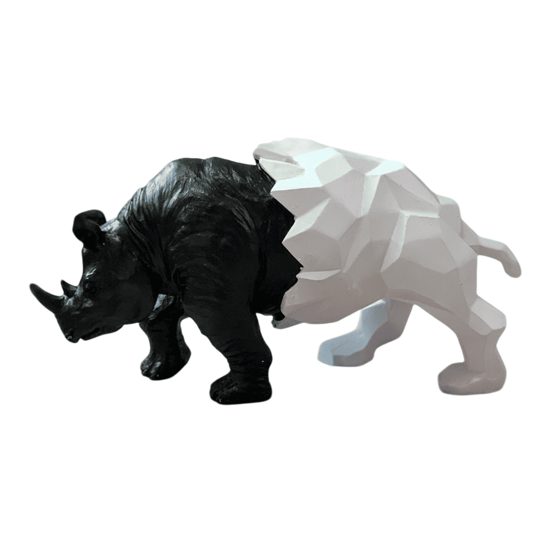 Unique Cubic Rhino Statue, Modern Cubic Rhino Sculpture, Cubic Rhino Statue, Abstract Rhino Sculpture, Luxury Rhino Statue, Rhino Sculpture