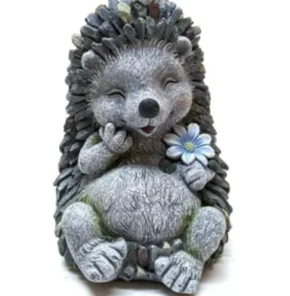 Hedgehog Sculpture Set, Adorable Hedgehog Statues, Handmade Hedgehog Set, Polyester Hedgehog Statue, Cute Hedgehog Sculpture, Hedgehog Decor