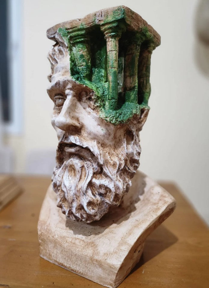 Handmade Zeus Bust Decor, Ancient Greek Zeus Sculpture, Mythological Zeus Bust Statue, Classical Greek God Decor, Zeus Head Sculpture