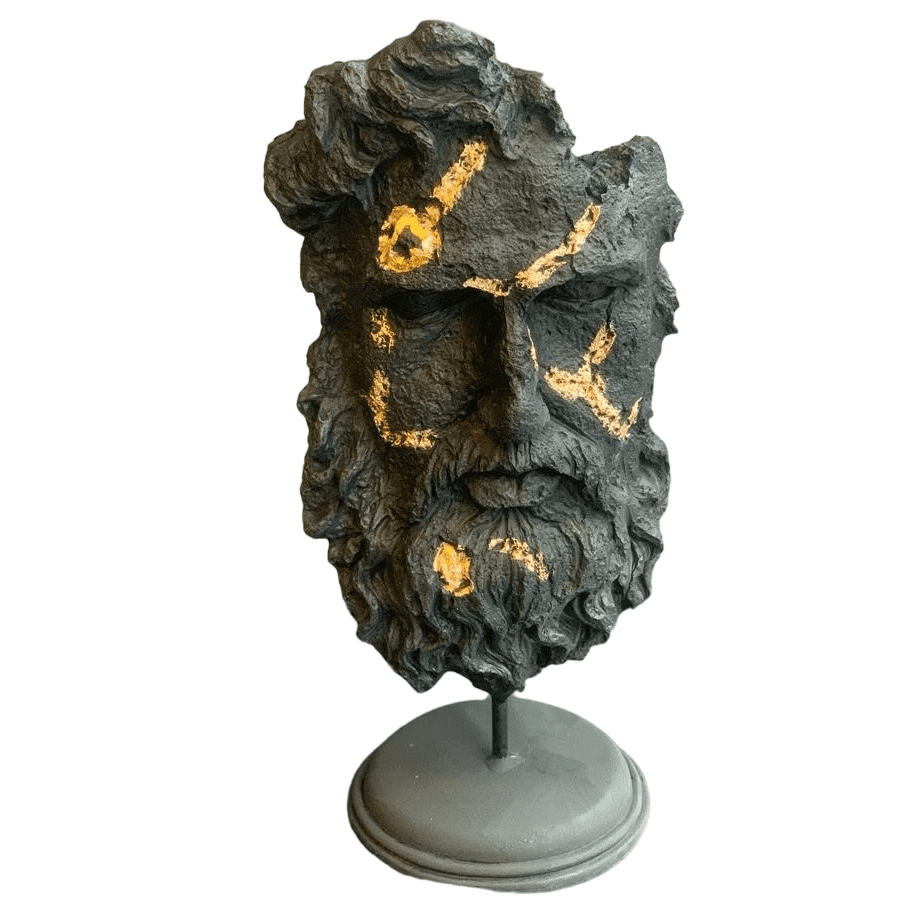 Ancient Zeus Statue, Greek God Zeus Bust, Mythology Inspired Zeus Statue, Zeus Head Sculpture, Ancient Greek Zeus Bust, Greek God Sculpture