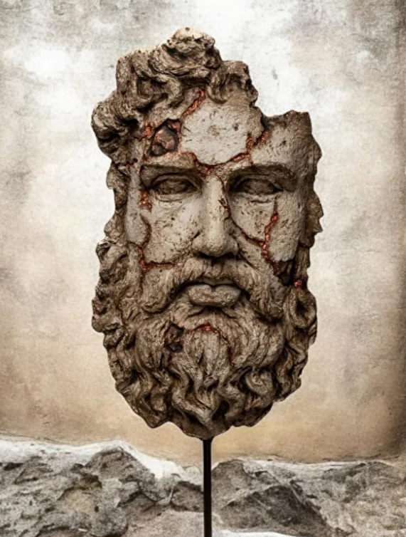 Ancient Zeus Statue, Greek God Zeus Bust, Mythology Inspired Zeus Statue, Zeus Head Sculpture, Ancient Greek Zeus Bust, Greek God Sculpture