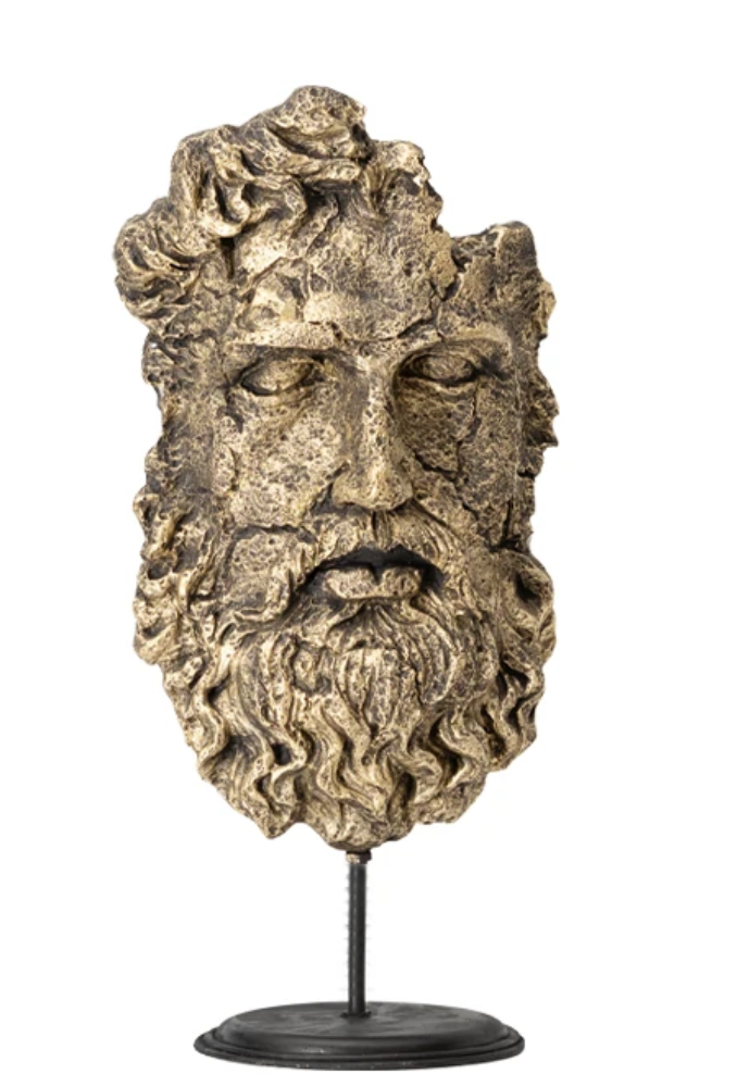 Ancient Zeus Statue, Greek God Zeus Bust, Mythology Inspired Zeus Statue, Zeus Head Sculpture, Ancient Greek Zeus Bust, Greek God Sculpture